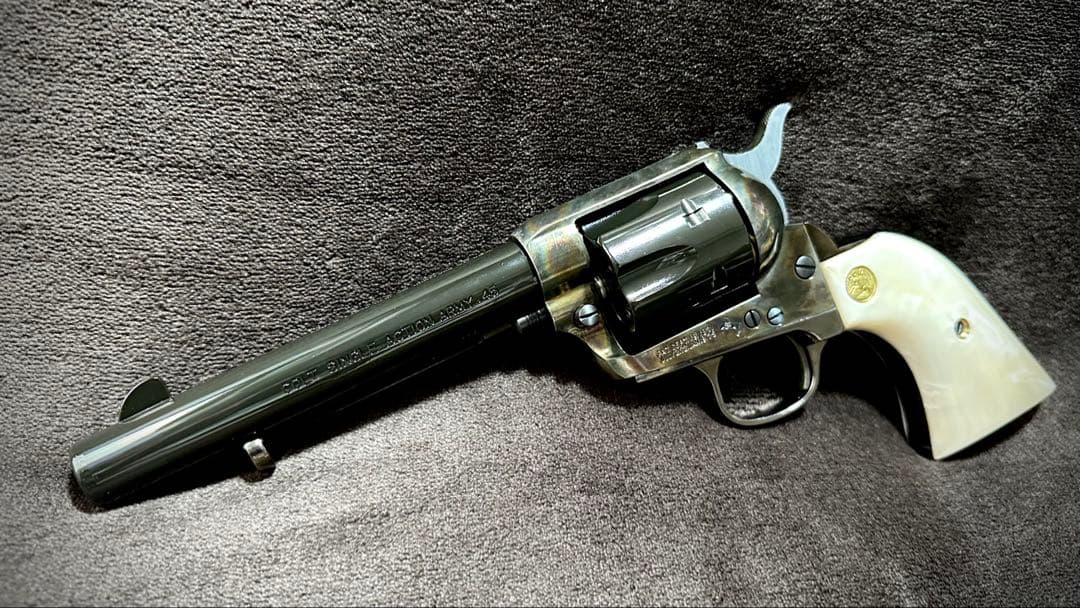 HWS コルト SAA メッキ ケースハードン ウエイトモデル アーティラリー