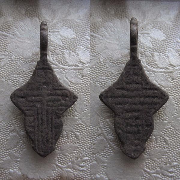 17世紀　ロシアン・クロス　3点セット　21　アンティーク　ブロンズ　ロザリオ