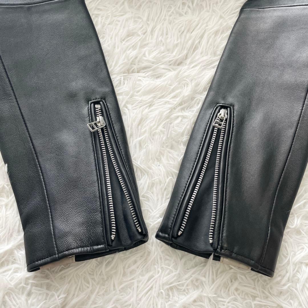 美品✨Rattle Trap シングルライダースジャケット 羊革 サイドラインM