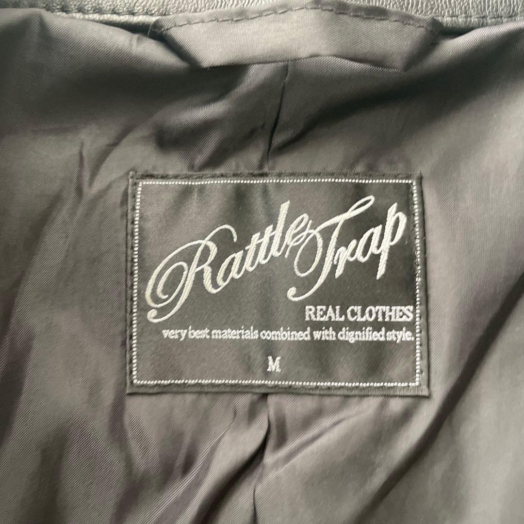 美品✨Rattle Trap シングルライダースジャケット 羊革 サイドラインM