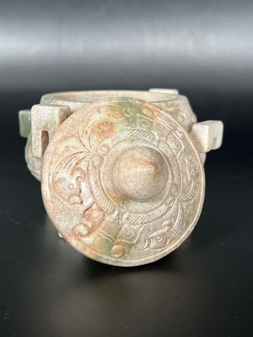 極上 古美術　玉香炉 中国清時代　重さ593g