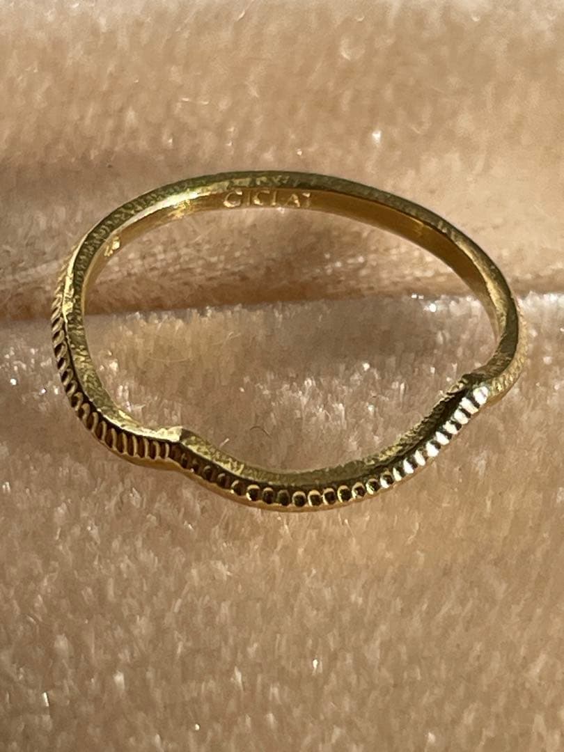 GICLAT / 波 RING ピンキーリング#3 K18YG