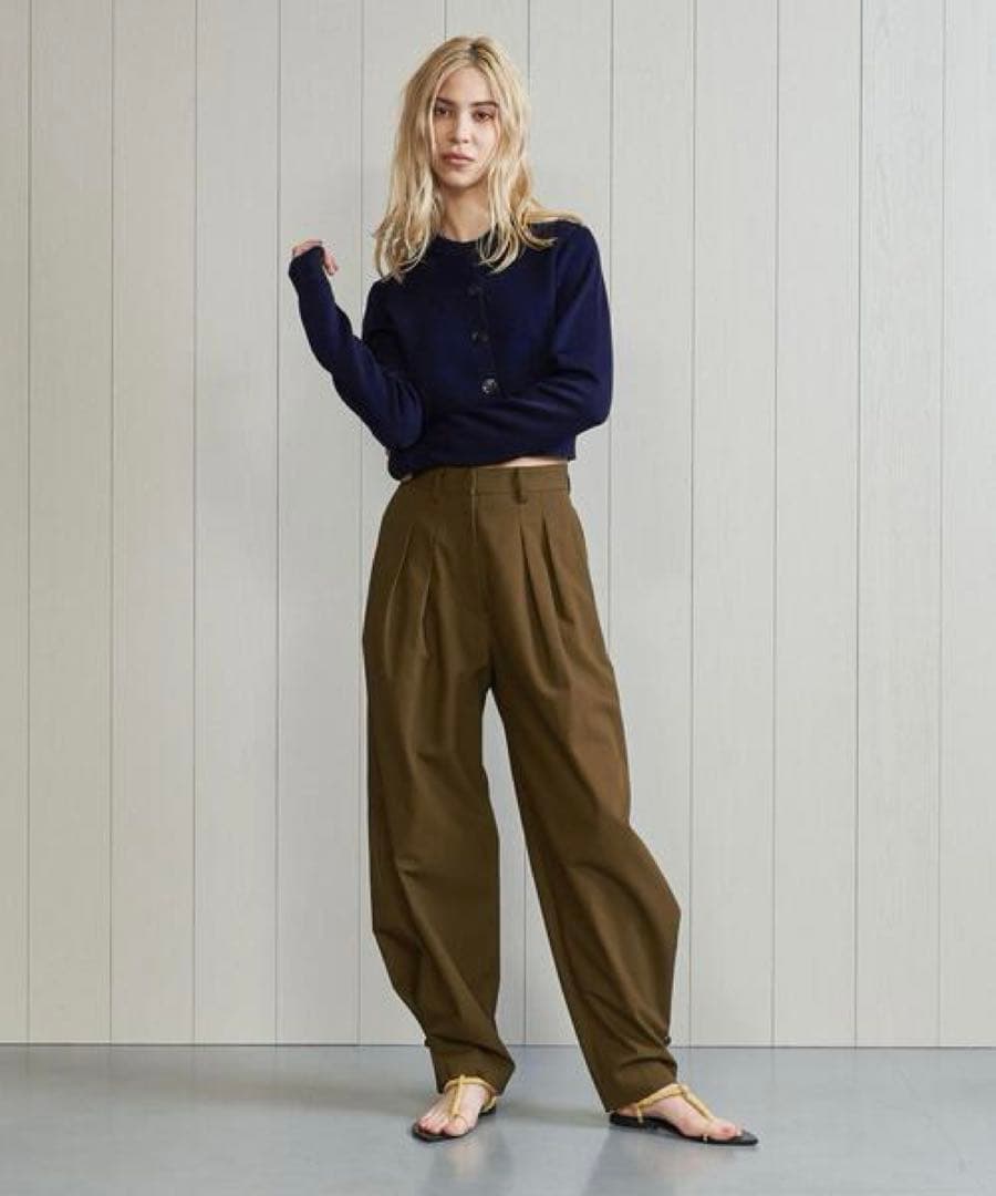 美品　＜H＞COTTON TWILL TUCK PANTS/パンツ