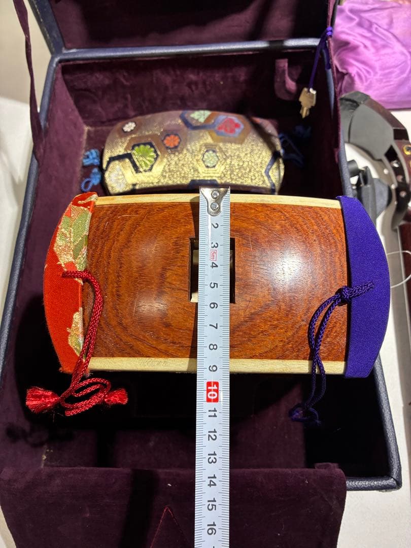 G）高級 三味線 K9 9金 綾杉胴 ハードケース付き