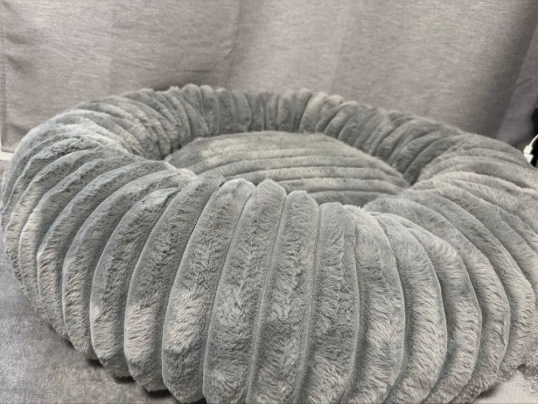 中型犬用ベッドfaux rabbit fur bolster dog bed