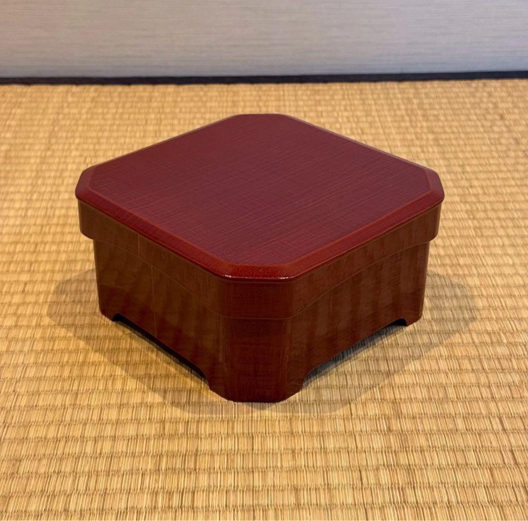 塗師 堅地屋清兵衛 作 冷泉好朱絵 縁高5重 2組 計10点 茶懐石道具 弁当箱