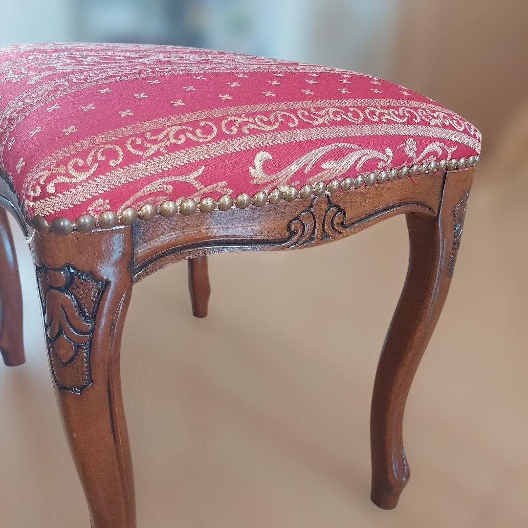 【未使用級】木製スツール 猫脚 ヴィンテージ イタリア製 ロココ調