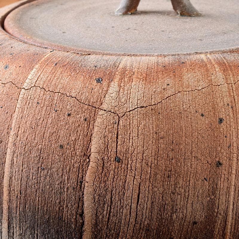 茶道具　長島焼　久村俊英作　水指　共箱　C　7346C