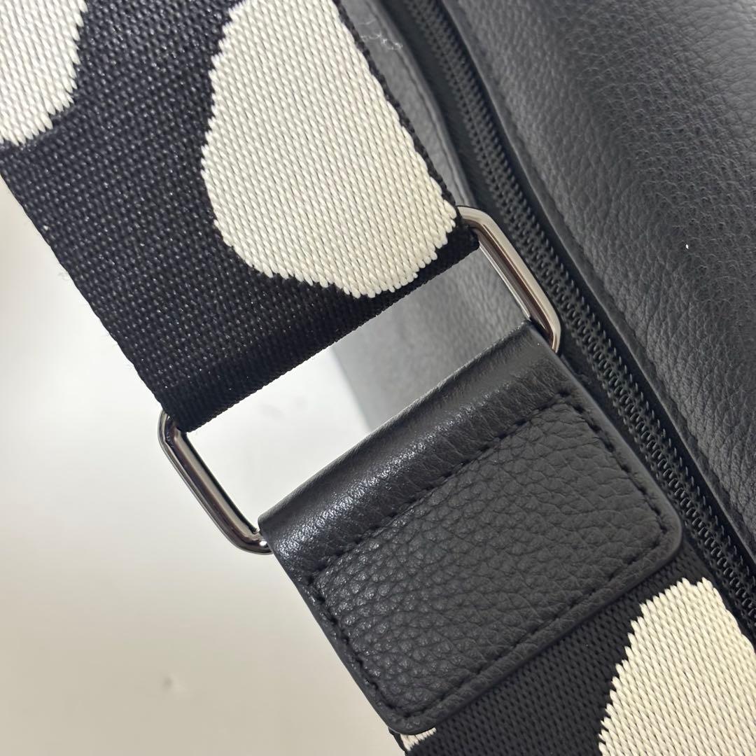 極美品 イアパピヨネ　ワイドテープショルダーバッグ　ボディバッグ　ダルメシアン