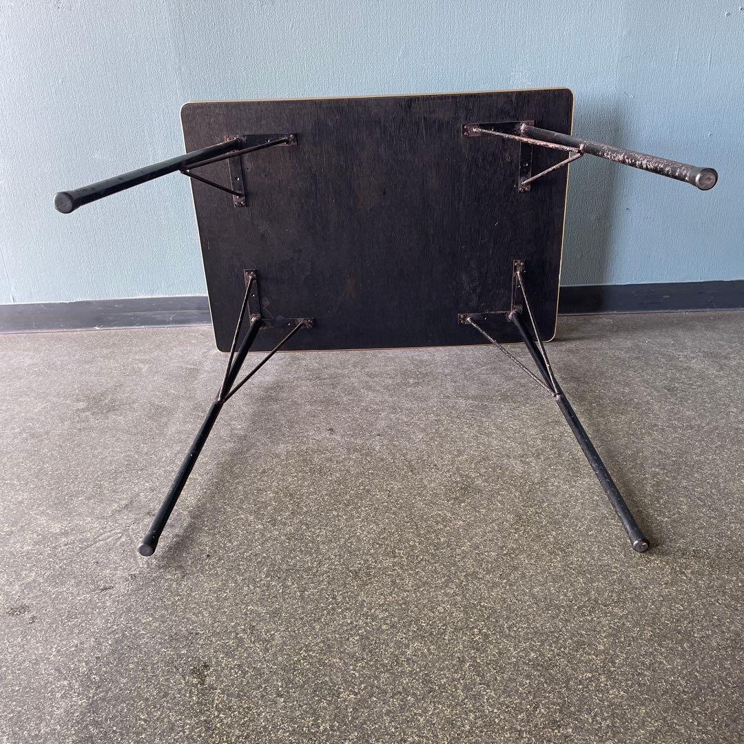 鉄脚テーブル　昭和レトロ