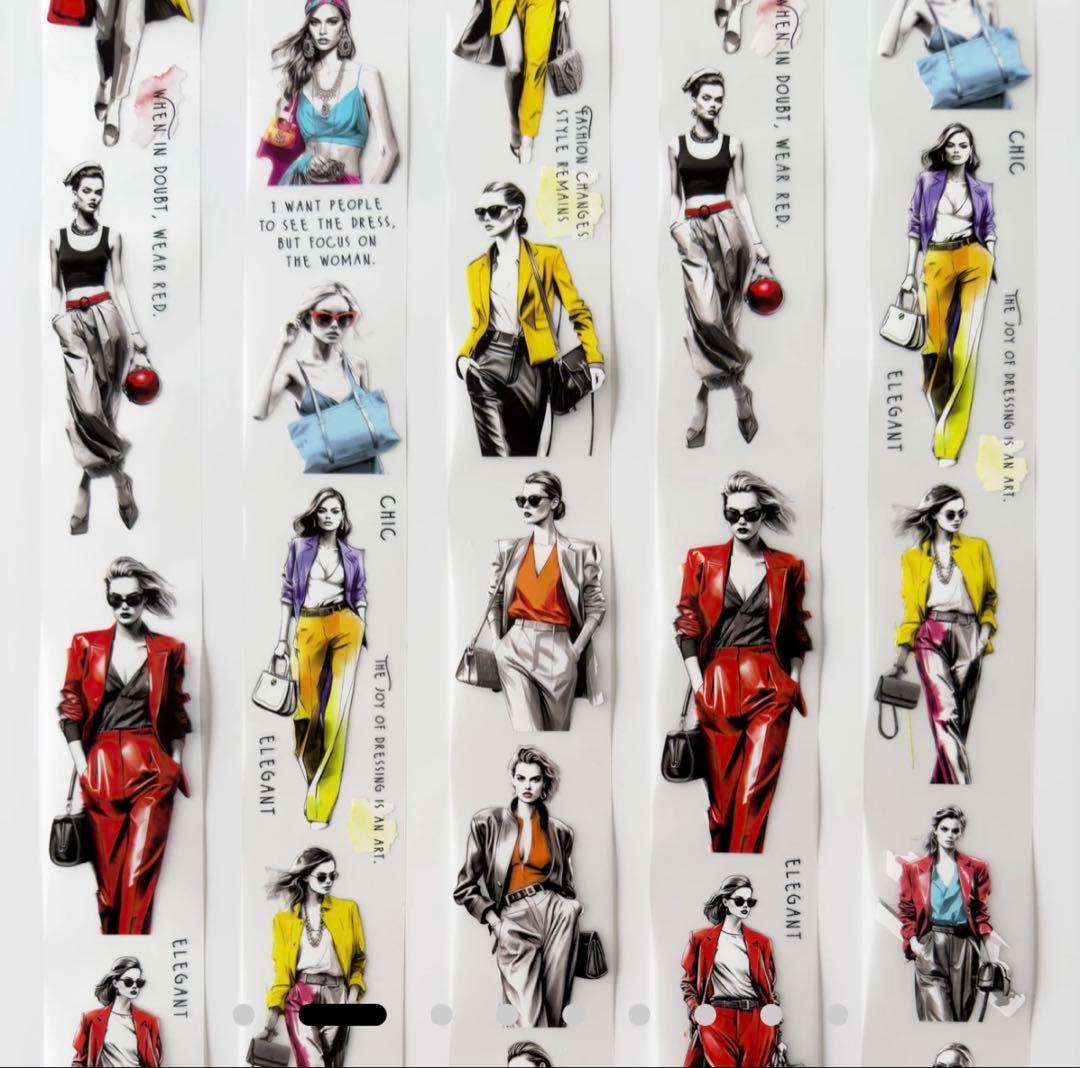 onwise マスキングテープ8個セット コラージュ 花 girl