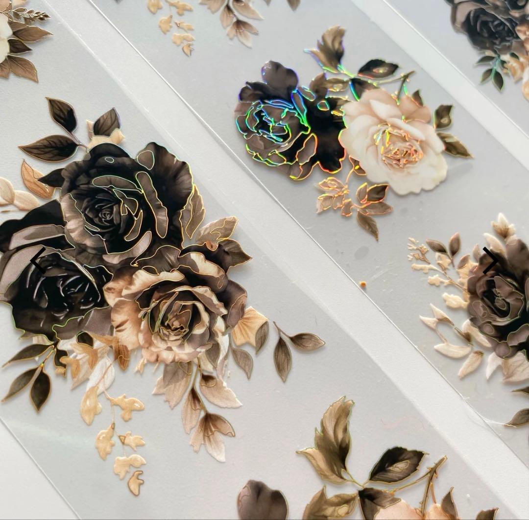 onwise マスキングテープ8個セット コラージュ 花 girl