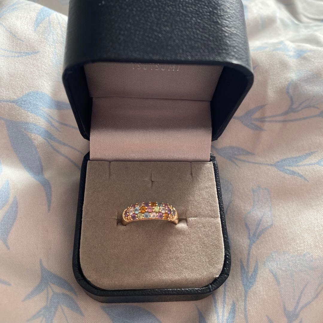 本日までラストタイムセール【美品】ツツミK10イエローゴールドパヴェリング