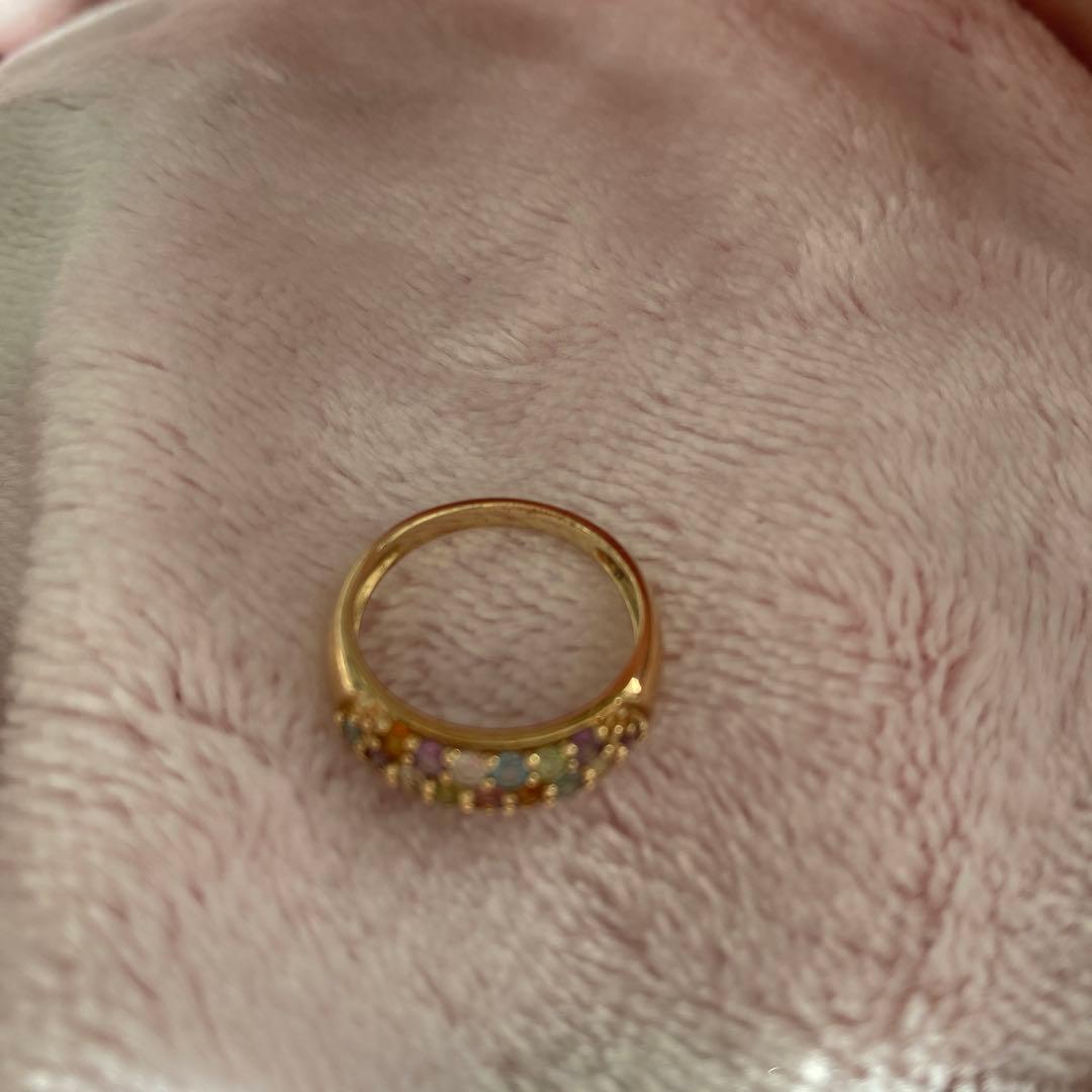 本日までラストタイムセール【美品】ツツミK10イエローゴールドパヴェリング