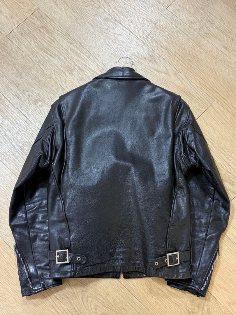 SCHOTT 642VS ライダースジャケット レザー ボアライナー付き 34黒