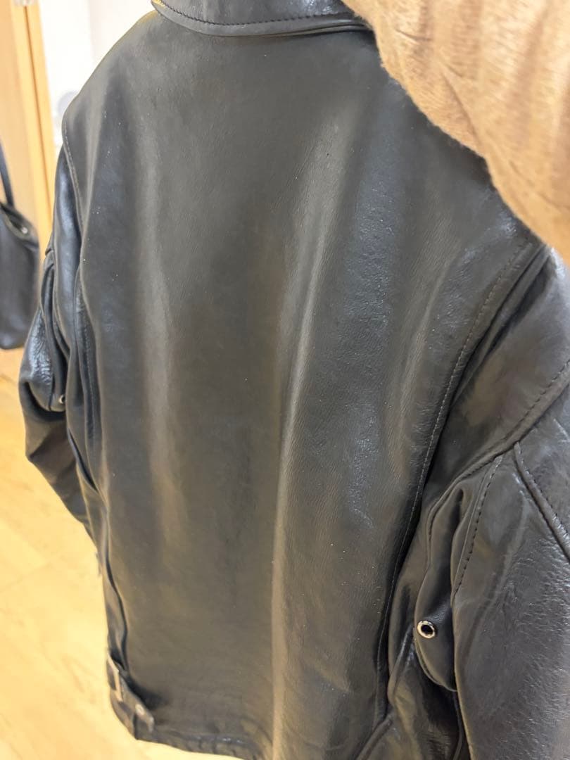 SCHOTT 642VS ライダースジャケット レザー ボアライナー付き 34黒