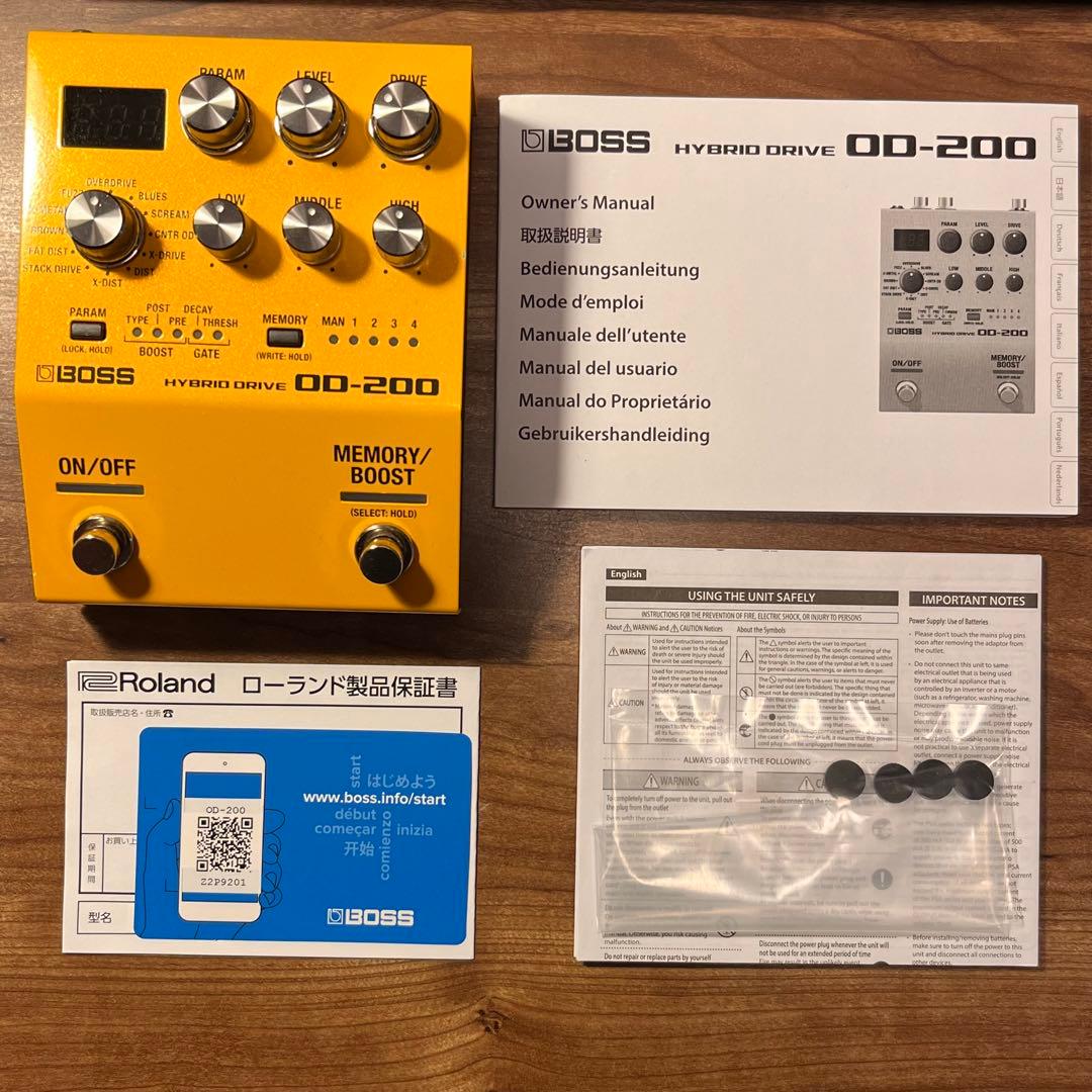 【送料無料・匿名配送】BOSS OD-200 ハイブリッドドライブ【中古品】