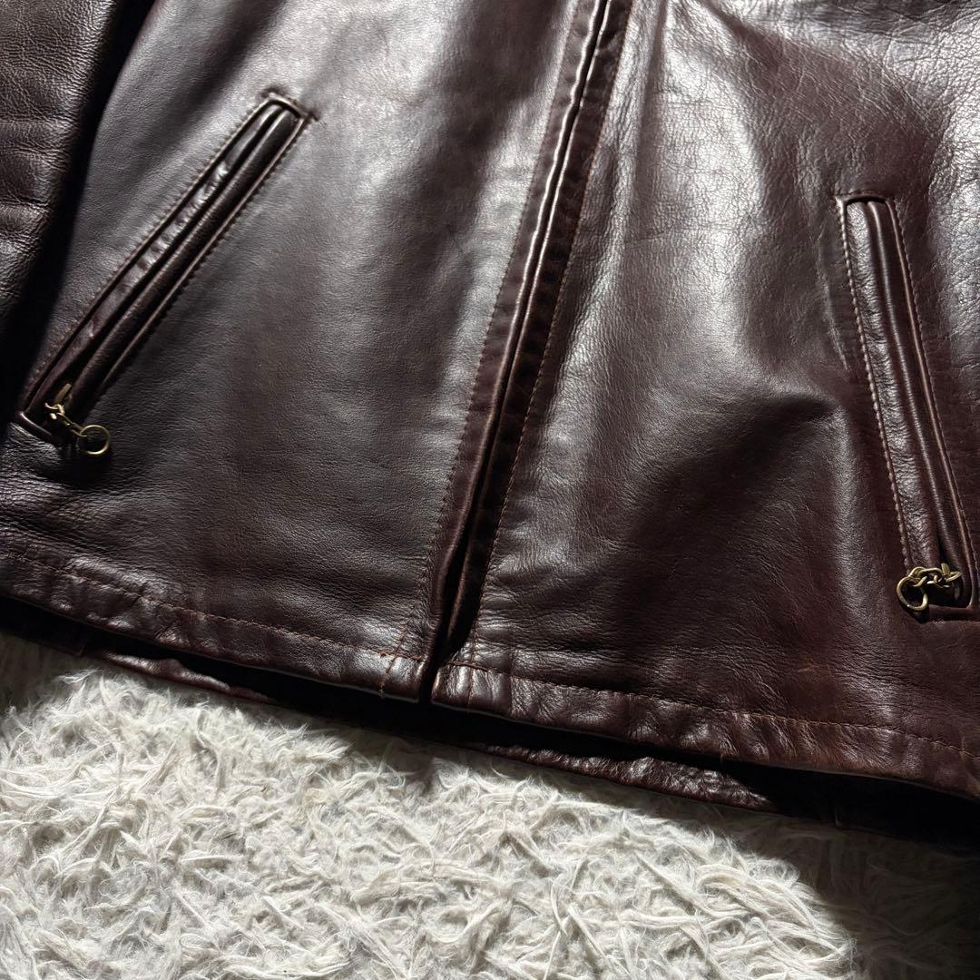 美品/希少✨schott トラッカージャケット　642VS 赤茶　本革　36