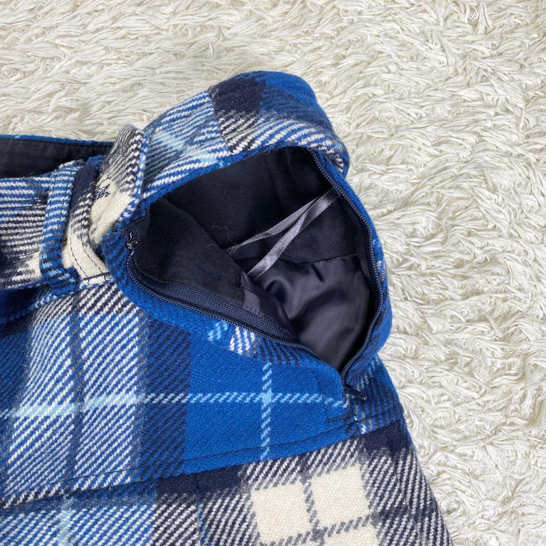 【美品】バーバリーブルーレーベル キュロットパンツ ノバチェック 38 ブルー