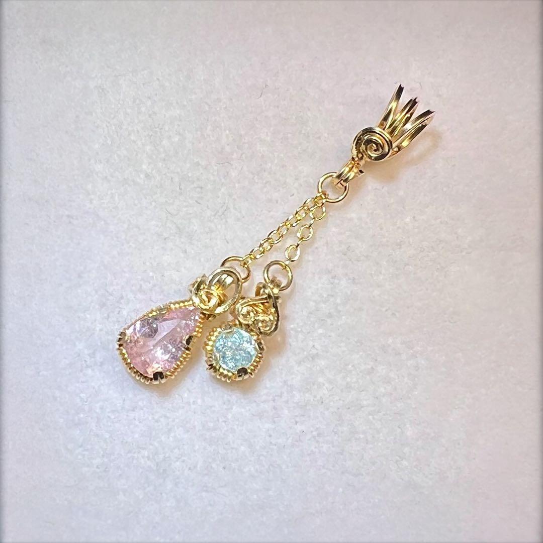 【for ☆彩テラス☆様】パライバトルマリン＆ピンクトルマリン・チェーン・丸カン