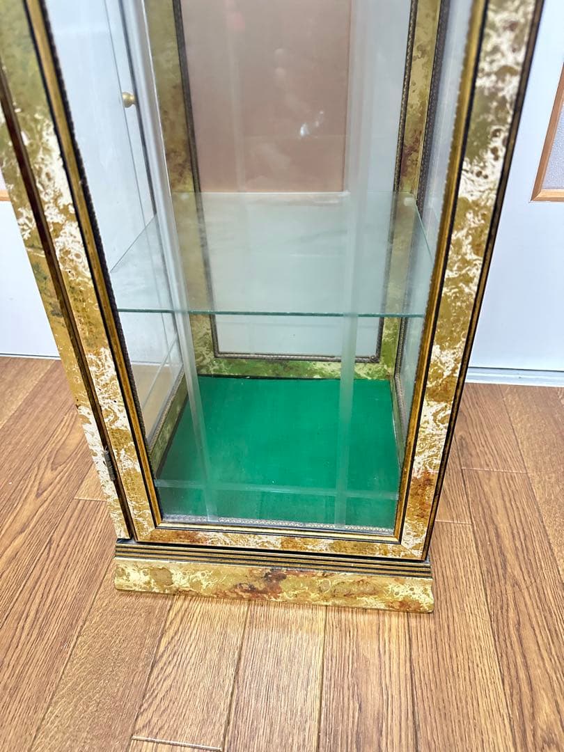 イタリア家具 ガラスショーケース 飾り棚 アンティーク ビンテージ ヴィンテージ