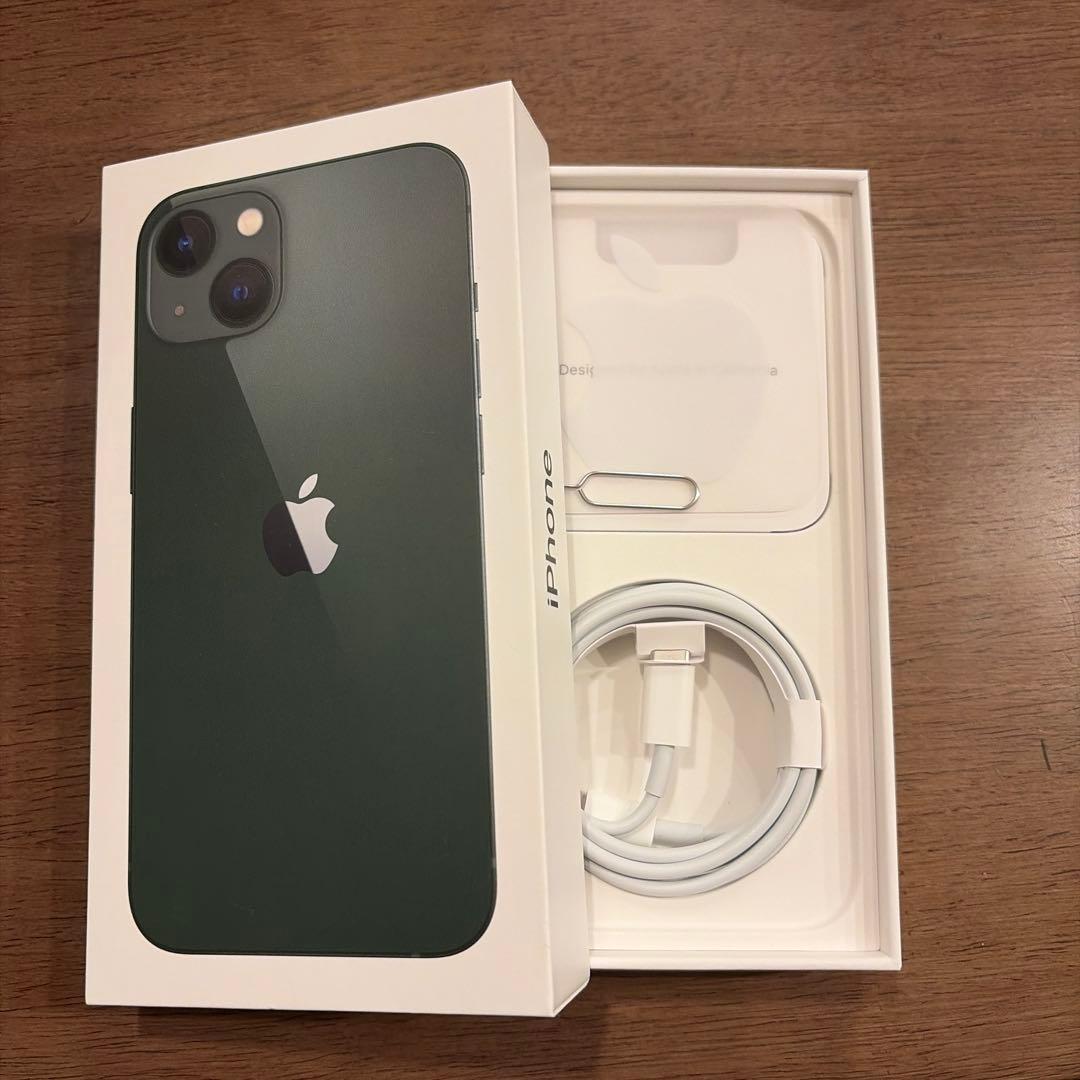 ぴ*う様 Apple iPhone 13 ミッドナイトグリーン 本体　箱付属品付