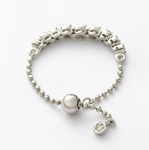 PT950 リング 指輪 ダイヤ 0.1ct フリーサイズ