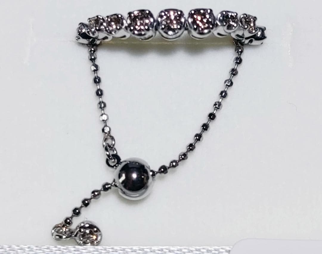 PT950 リング 指輪 ダイヤ 0.1ct フリーサイズ