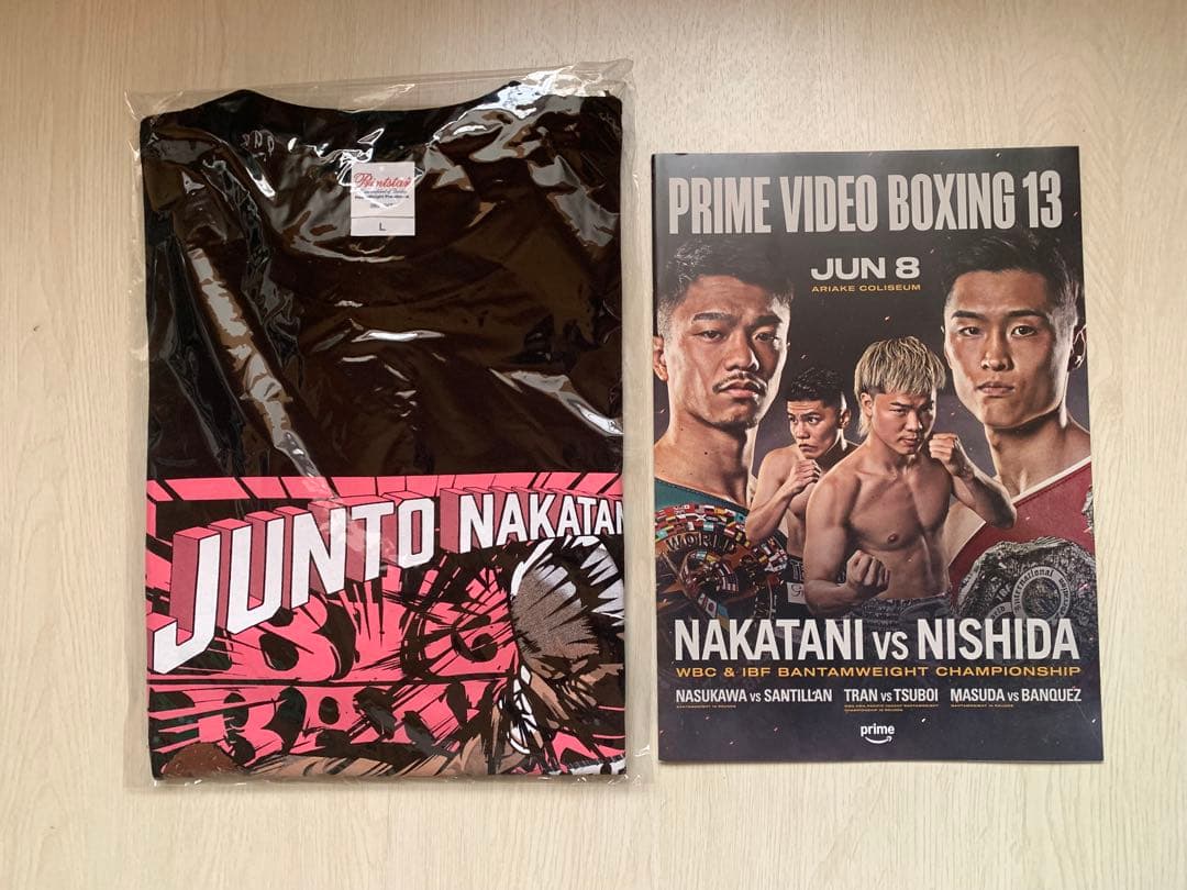 中谷潤人　WBC&IBFバンタム級統一戦 Tシャツ　会場限定　Lサイズ