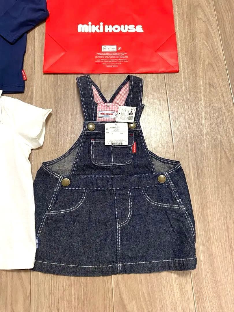 【新品未使用】mikihouseまとめセット　Tシャツ　スカート　おまけ追加