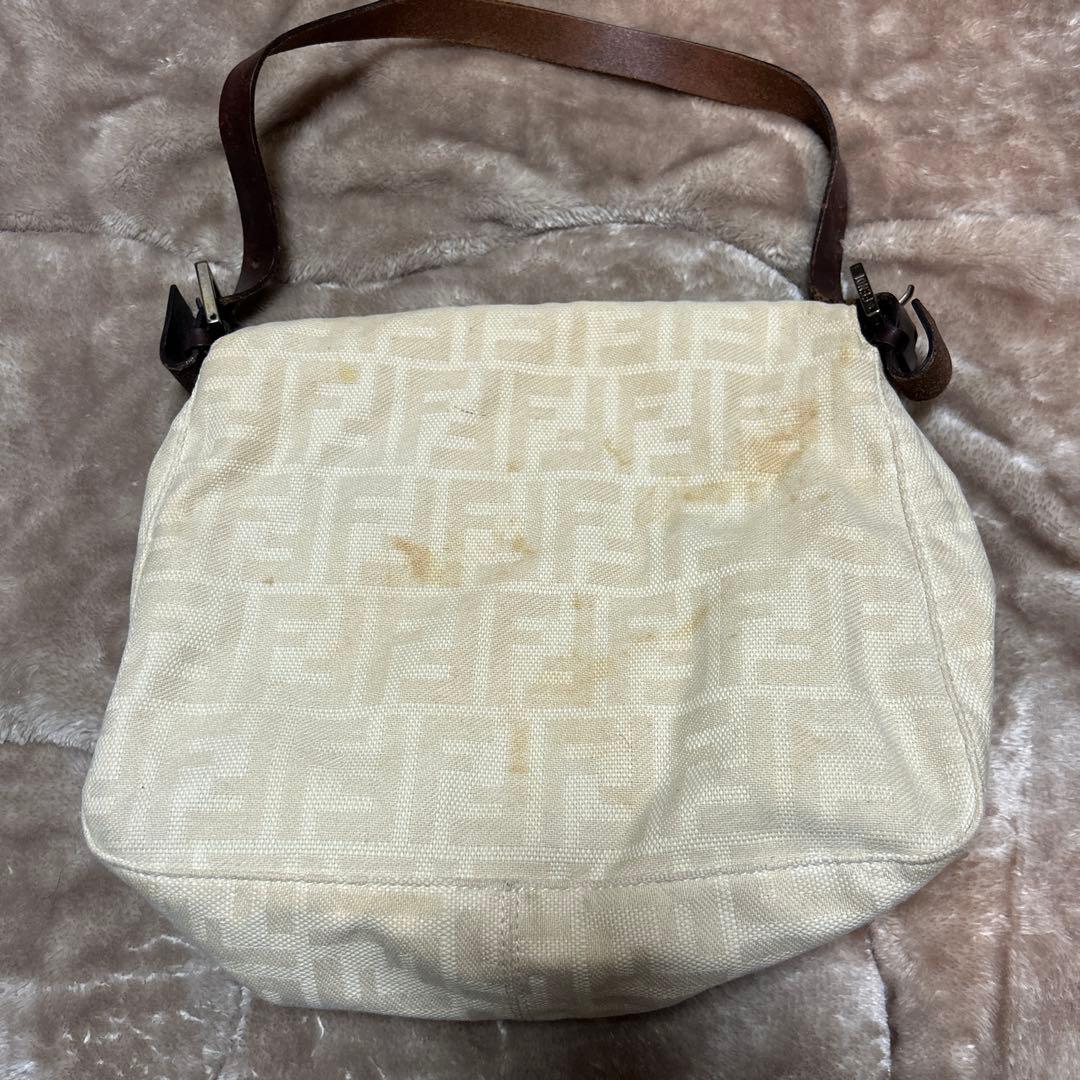 Fendi ベージュキャンバス ズッカ ハンドバッグ