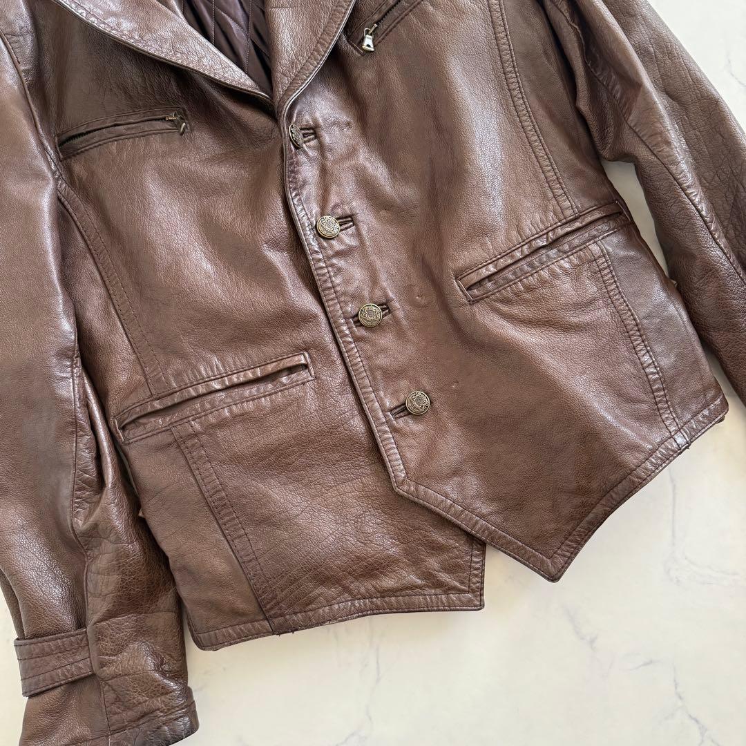 ドルチェアンドガッバーナ シングルライダース キルティング 牛革