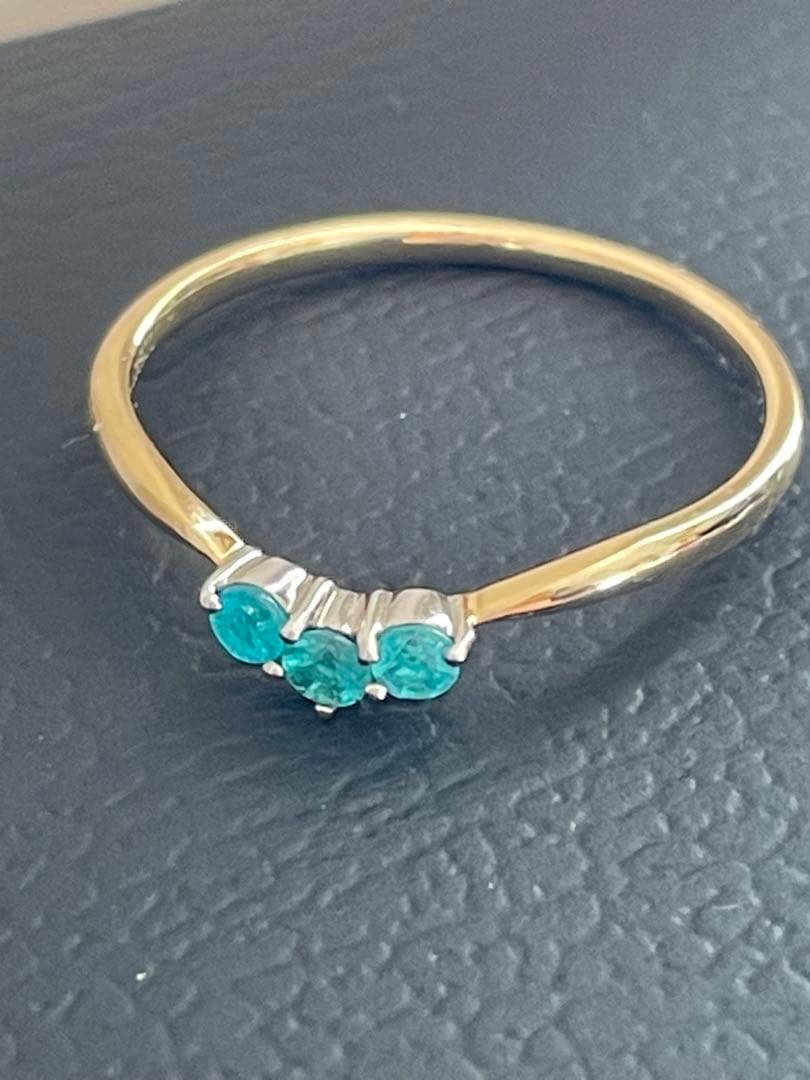 パライバトルマリンpt900、k18リング