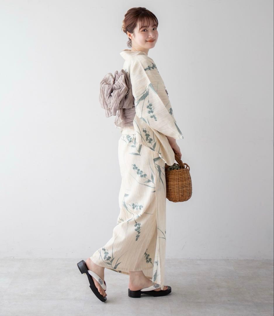 ゆかた館グレース　浴衣セット　Sサイズ　グリーン系
