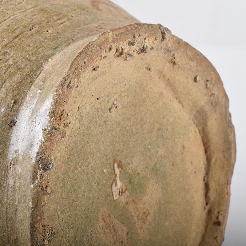 中国　越州窯青磁　碗口瓶　金継ぎ直し　時代箱付　M　R7948B