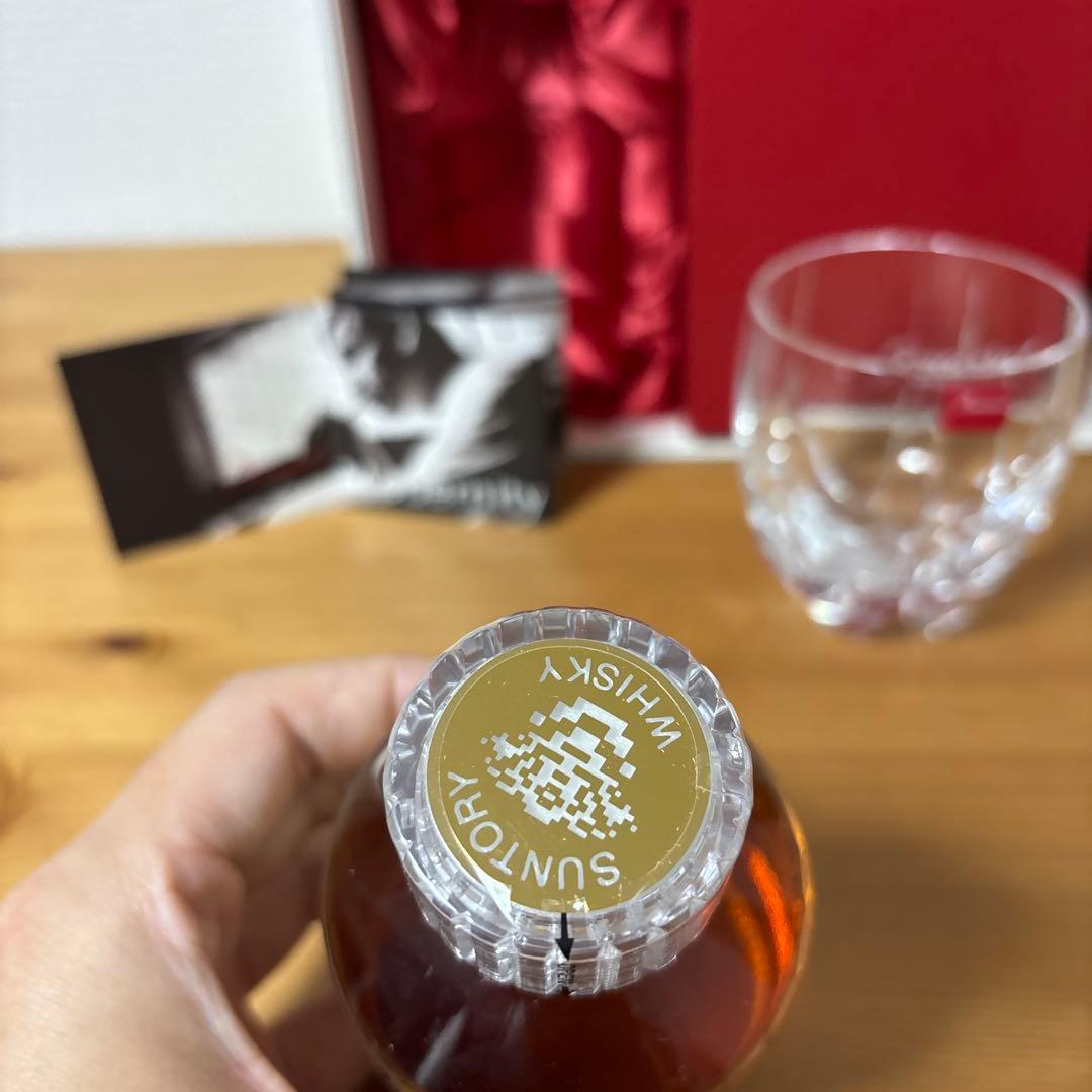 サントリーウイスキー　響17年　180ml & バカラ　グラス　箱付き　未開封