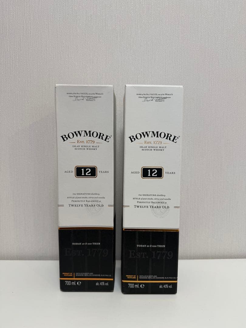 ボウモア12年 ウイスキー 700ml 2本セット 箱付き