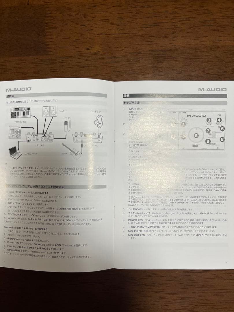M-AUDIO AIR 192|6 オーディオインターフェイス