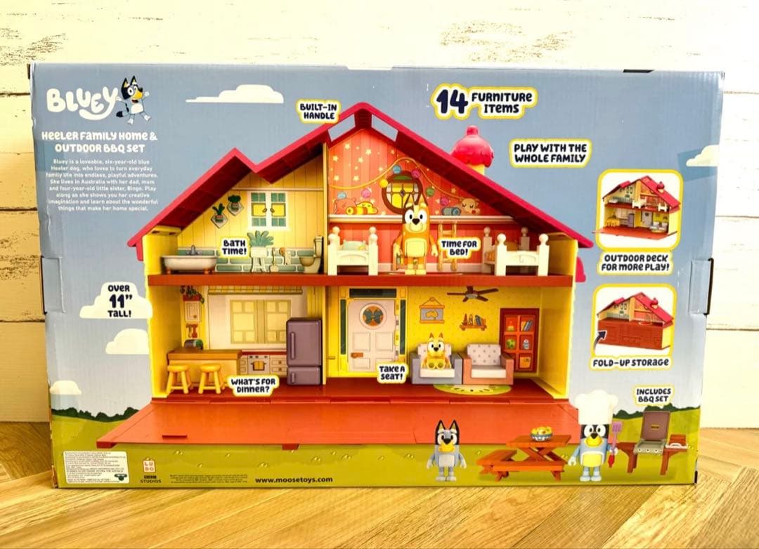 新品未使用【bluey ブルーイ】ドールハウス・フィギュア・家・輸入雑貨