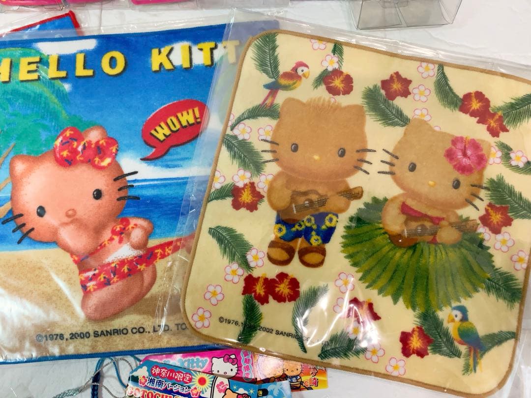 公*o様 希少レア　ご当地　日焼けキティ　ハワイ　海　根付　ミニタオル　☆まとめ