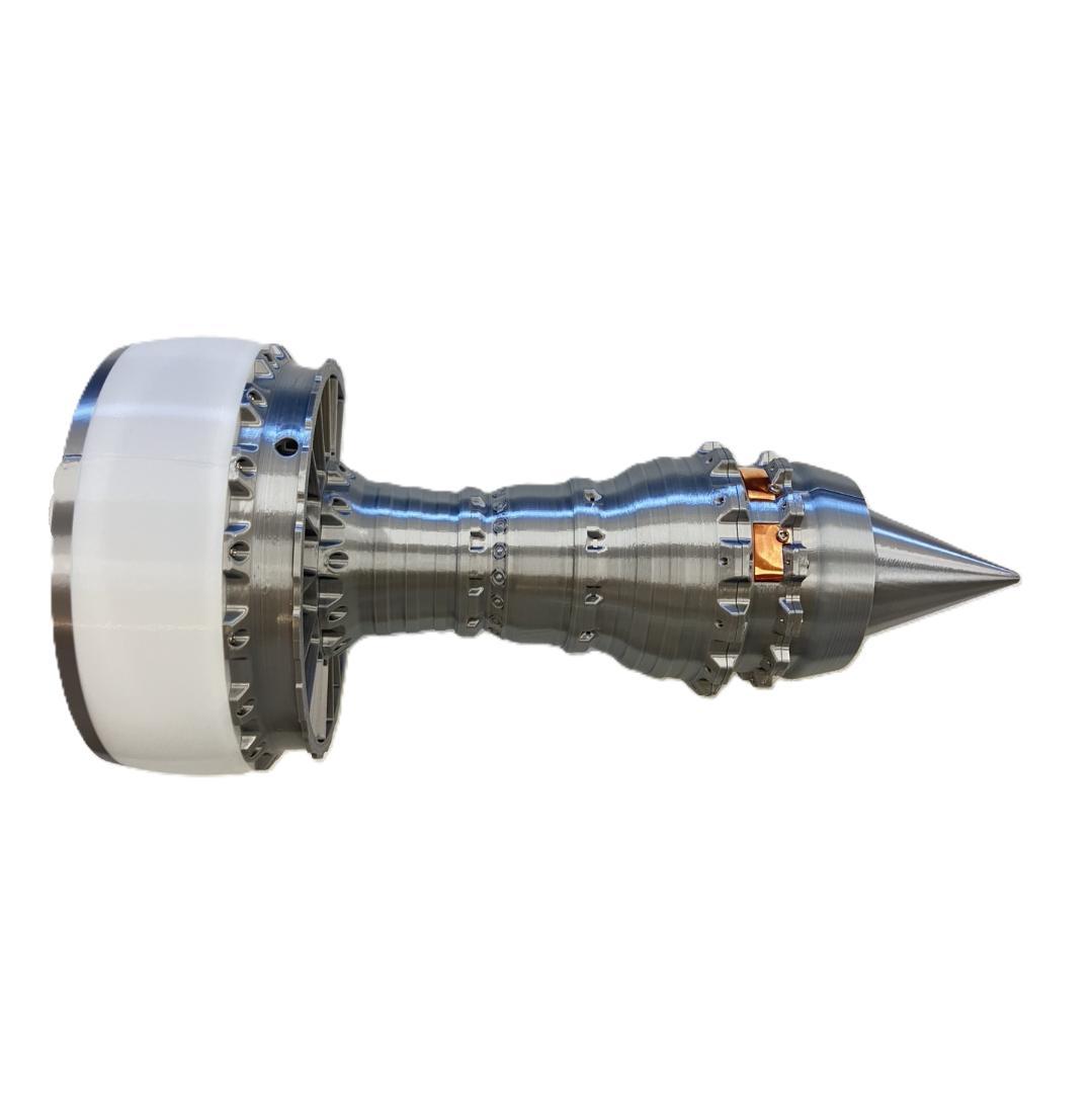 A 飛行機 エンジン 模型 完成品 回転 充電式 コレクション 光る 置物