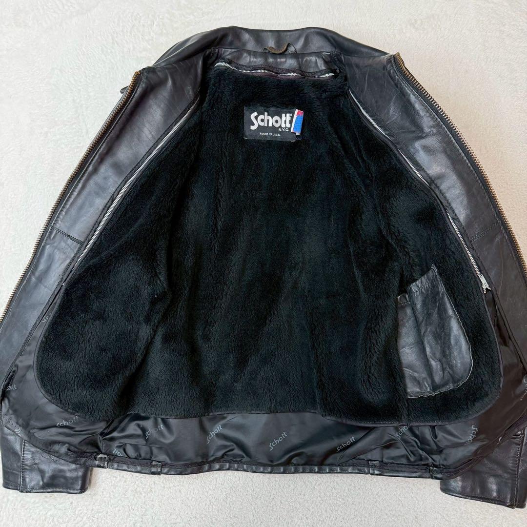 size40 schott AT101 ライダースジャケット 2way ライナー