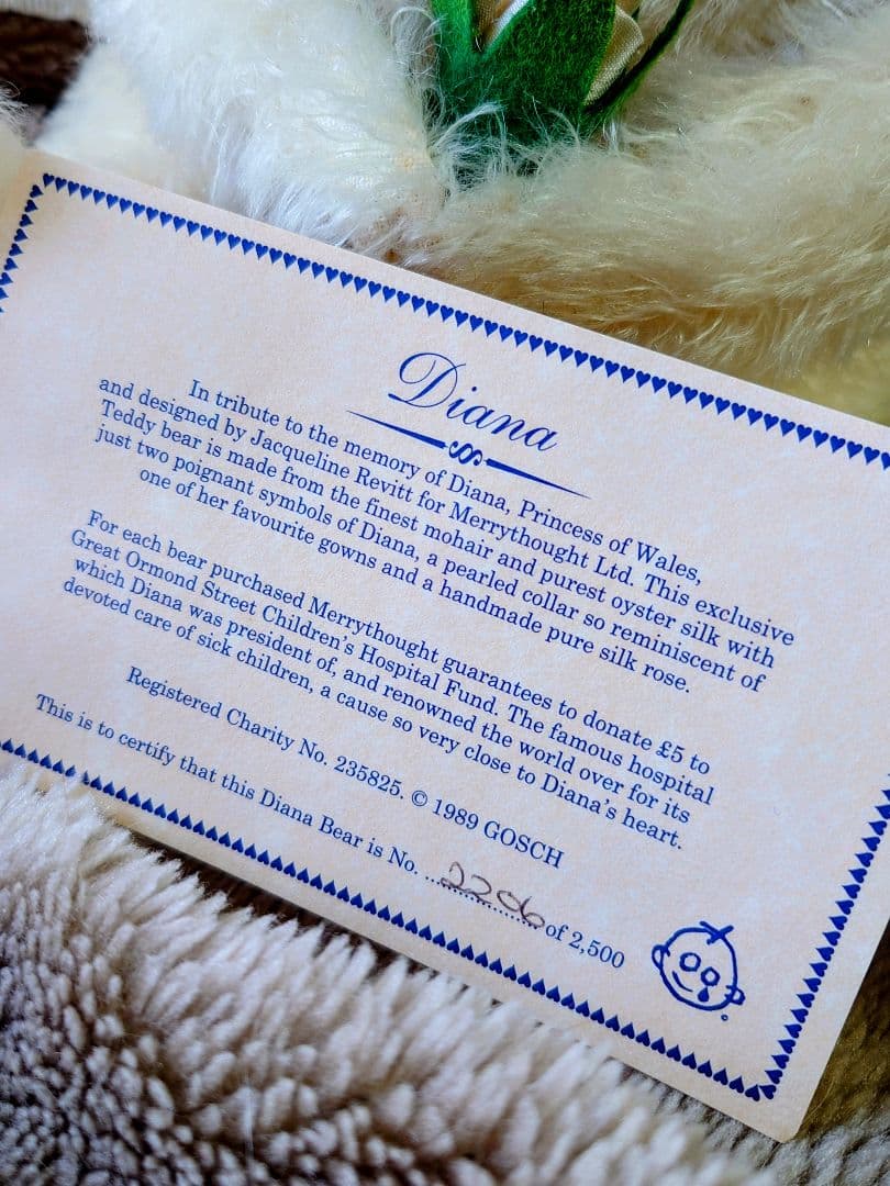 ❤ メリーソート　1998年発売　ダイアナ妃　メモリアルベア ❤