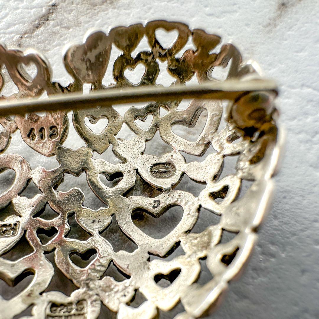  　413　ブローチ　ハートバイハート　ASCH刻印