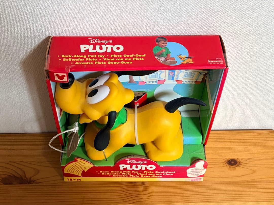 【稀少・ヴィンテージ】お散歩プルトイ Disney プルート 引き車 ヨーロッパ