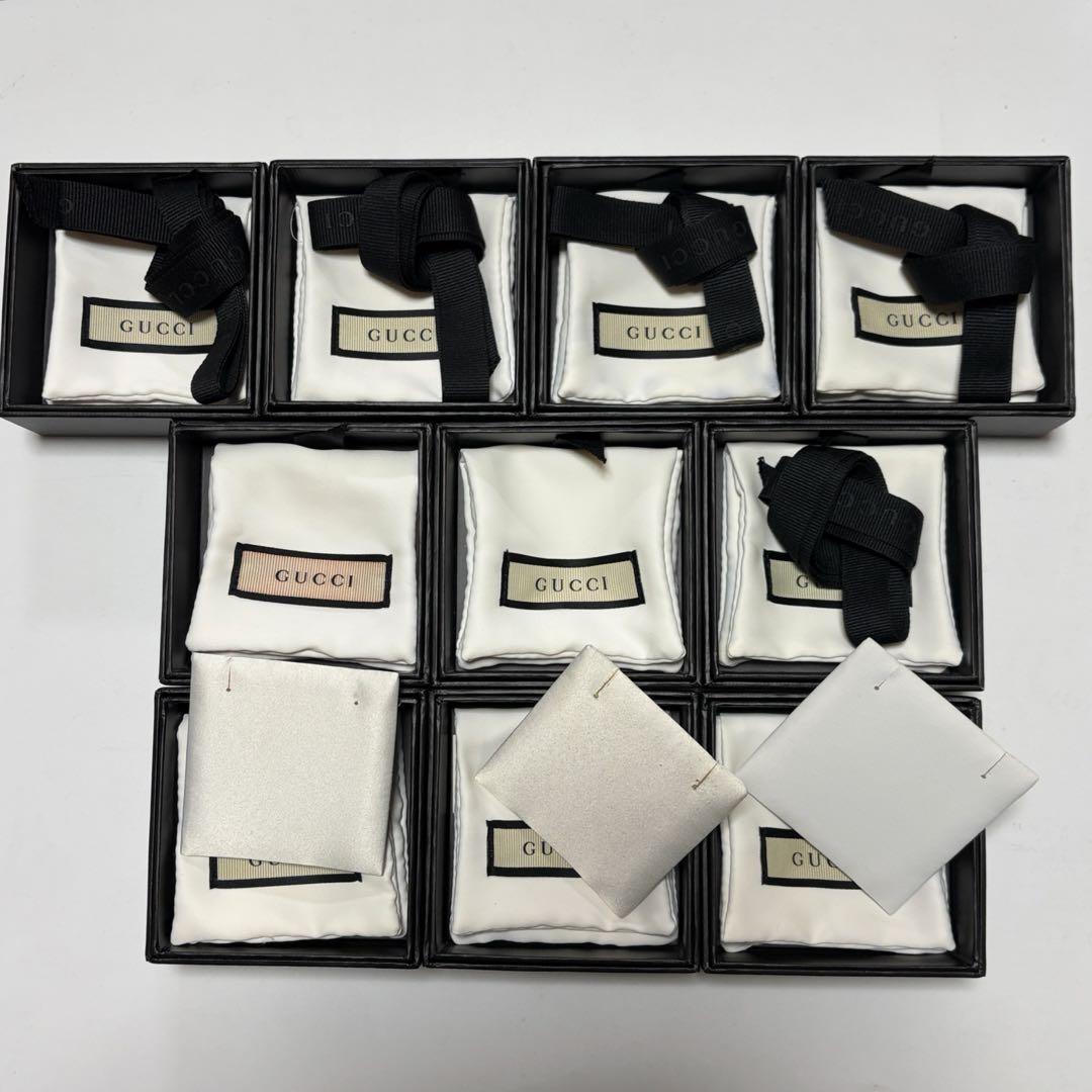 美品　グッチ　保存袋　空箱　10個セット　アクセサリー入れ 白