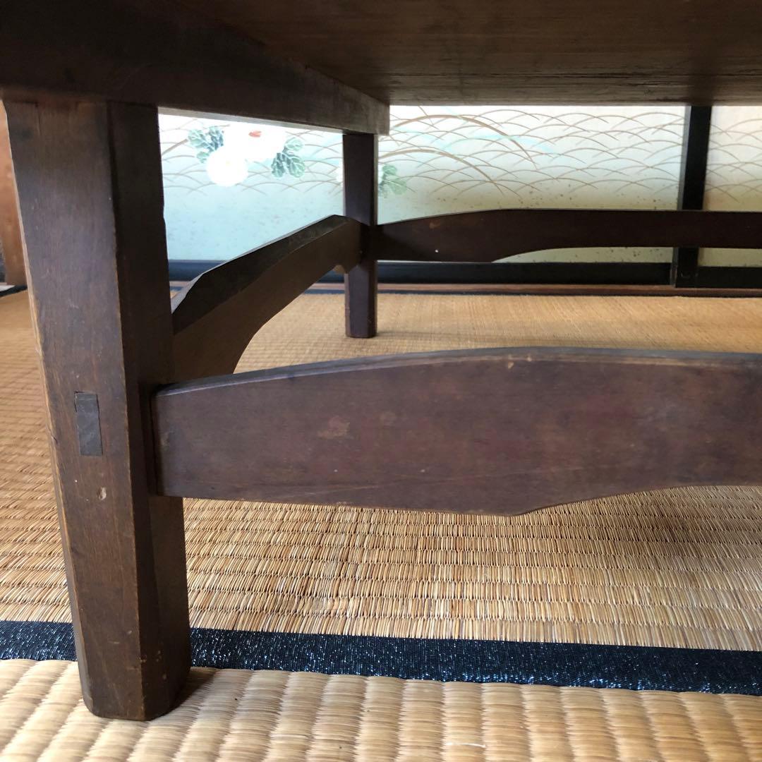 アンティーク　木製座卓 ちゃぶ台　柿渋　送料込み