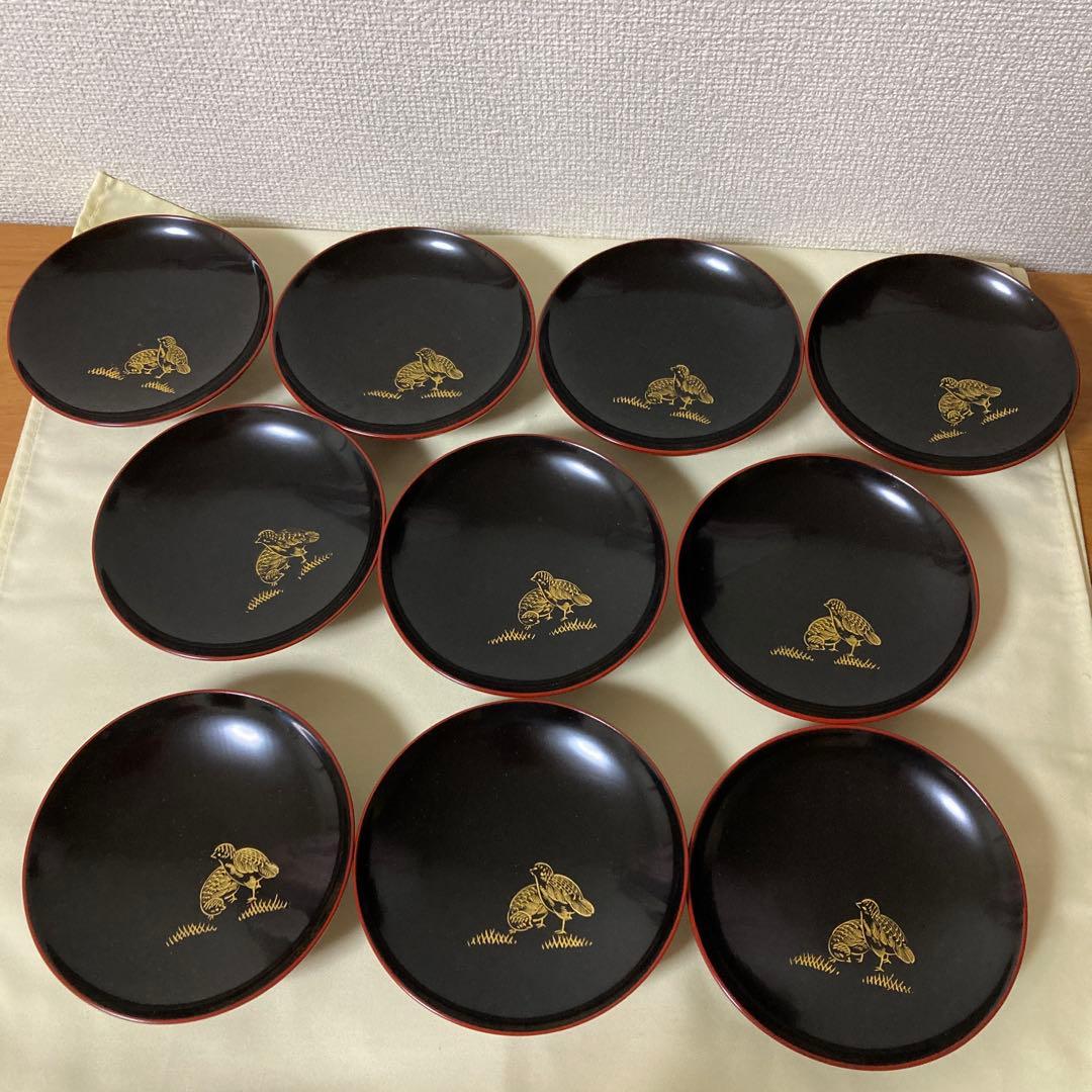 輪島塗り　蓋付き椀 10客セット