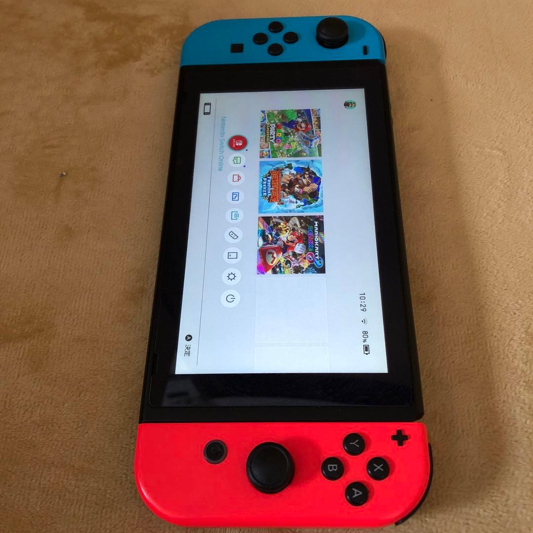 起動確認済Nintendo Switch本体2018年型 純正プロコントローラ付