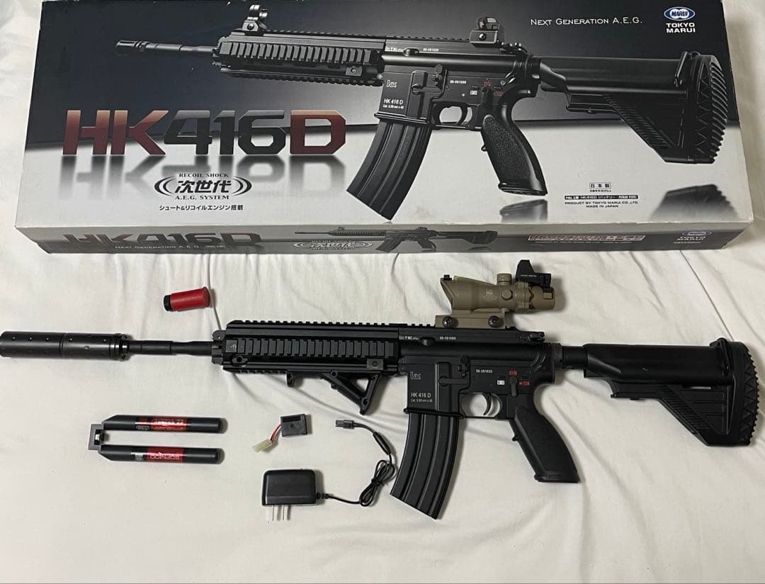 東京マルイ 次世代　HK416D 箱　バッテリー　充電器付き
